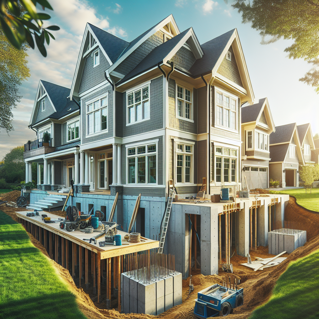 High-quality completed foundation repair construction project, professional craftsmanship