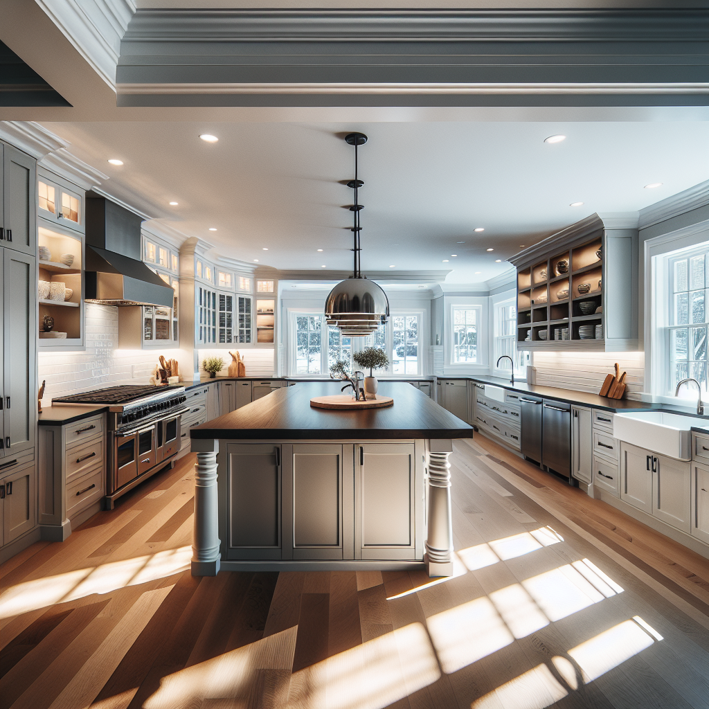 Beautiful kitchen remodeling - modern cabinets and countertops